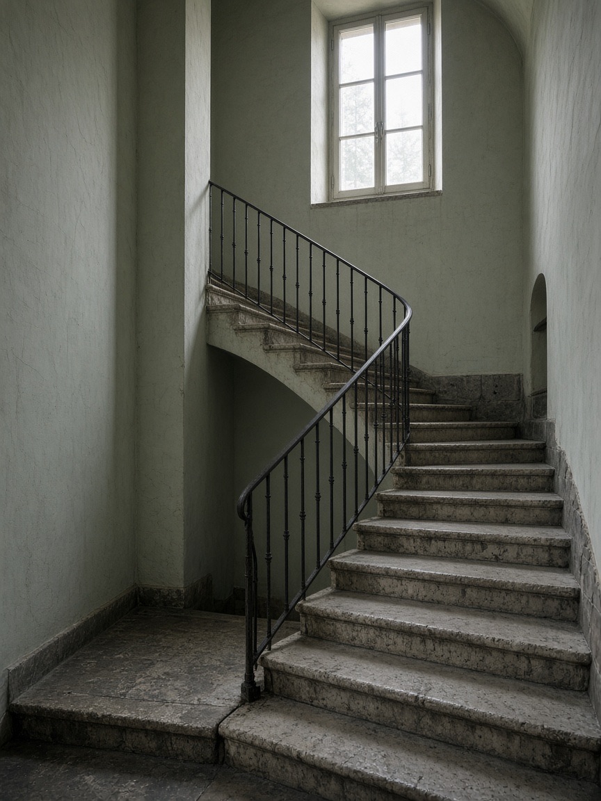 Stair, plaster